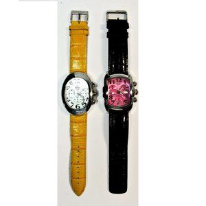 Invicta and Visage Chronograph Watches Pink Yellow